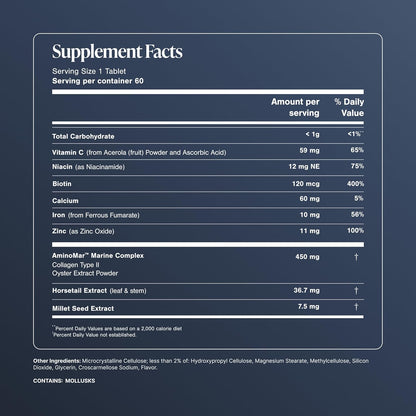 Viviscal Hair Growth Supplements ForWomen For Thicker, Fuller Hair,Nourishes Thinning & Loss, WithProprietary Collagen Complex, 60Tablets, 1 Month Supply